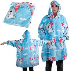 Ciepła bluza koala koc oversize xxl 2w1 gruba futrzak miękka z kapturem. Bluzy damskie xxxxxxxxxxxxxxxx Verk Group (Verk), xxl, bez wzorów, z kapturem. Za 64.58 zł.