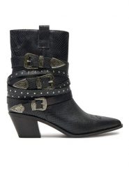 Aldo Botki Emberlynx 13848382 Czarny. Czarne botki damskie Aldo, ze skóry, bez obcasa, na słupku, bez zapięcia. Za 749.99 zł.