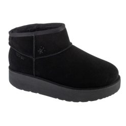 Buty zimowe damskie, Slip-Ins: Keep Cozy. Czarne trampki i tenisówki damskie Skechers, bez wzorów, bez zapięcia. Za 349.99 zł.