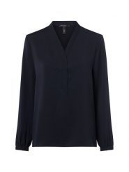 Marc Cain Bluzka damska Kobiety niebieski jednolity, 38. Niebieskie bluzki damskie Marc Cain, bez wzorów, eleganckie, bez kołnierzyka, bez ramiączek. Za 749.95 zł.