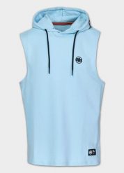Męski Tank top z kapturem PITBULL Bawełniany bez rękawów Spandex Hilltop. Niebieskie t-shirty męskie PITBULL, m, z aplikacjami, z bawełny, klasyczne, bez kołnierzyka. Za 99.00 zł.