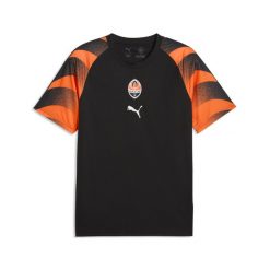 Męska koszulka rozgrzewkowa Szachtar Donieck PUMA. Brązowe koszulki sportowe męskie Puma, l, bez wzorów, z dzianiny, bez kołnierzyka, bez ramiączek, do piłki nożnej. Za 279.00 zł.