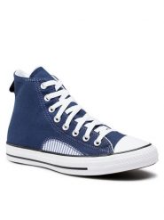Converse Trampki Chuck Taylor All Star Hickory Stripe A00480C Granatowy. Niebieskie trampki męskie Converse, bez wzorów, z materiału, retro, bez zapięcia. Za 349.99 zł.