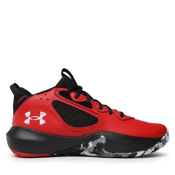 Buty do koszykówki Under Armour. Czerwone buty sportowe męskie Under Armour, bez zapięcia, do koszykówki. Za 279.99 zł.