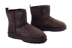 Emu Australia W13129 Blurred Micro chestnut, botki damskie. Brązowe botki damskie Emu Australia, na zimę, z wełny, bez obcasa, bez zapięcia. Za 662.92 zł.