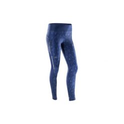 Legginsy damskie do biegania RUN DRY+. Fioletowe legginsy damskie KALENJI, l, bez wzorów, z elastanu, do biegania, climacool (adidas). Za 59.99 zł.