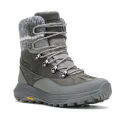 Śniegowce damskie Merrell Siren 4 Thermo Mid Zip WP. Szare obuwie sportowe damskie Merrell, bez wzorów, trekkingowe. Za 499.99 zł.