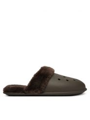 Crocs Kapcie Classic Fuzz Scuff 212143 Brązowy. Brązowe kapcie damskie Crocs, bez wzorów, z tworzywa sztucznego. Za 199.99 zł.