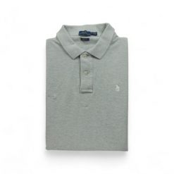 Second life - Krótki rękaw Polo damski szary - Stan dobry. Szare koszulki sportowe damskie Ralph Lauren, bez wzorów, bez kołnierzyka, bez ramiączek, na golfa. Za 76.10 zł.