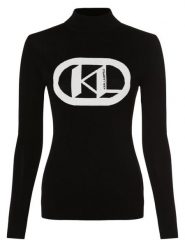 KARL LAGERFELD Sweter Kobiety wiskoza czarny, M. Czarne swetry damskie KARL LAGERFELD, m, bez wzorów, z wiskozy, bez kołnierzyka, bez ramiączek, bez kaptura. Za 549.95 zł.
