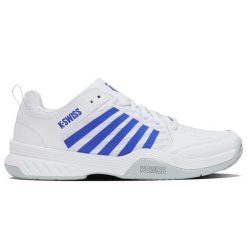 Sneakersy męskie K-swiss COURT EXPRESS 2 do treningu białe (04428-142-M). Białe buty sportowe męskie K-SWISS, bez zapięcia, na fitness i siłownię. Za 239.00 zł.