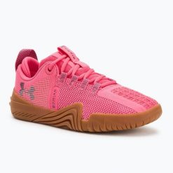 Buty treningowe damskie Under Armour TriBase Reign 6 supersuperdownpour. Czerwone obuwie sportowe damskie Under Armour, bez wzorów, na fitness i siłownię. Za 339.99 zł.
