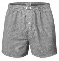 Męskie Bokserki Luźne, Majtki z Rozporkiem na Guzik - Pako Jeans - Drobny Wzór. Szare bokserki męskie Pako Jeans, l, bez wzorów, z bawełny. Za 33.00 zł.