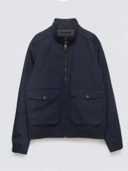 Kurtka męska wiatrówka granatowa Chakan 403. Niebieskie kurtki męskie Big Star, l, bez wzorów, z bawełny, eleganckie, bez kaptura. Za 299.99 zł.