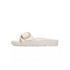 Unisex sandały Birkenstock Madrid Big Buckle EVA białe wąskie 1029633. Białe sandały damskie Birkenstock, bez wzorów, z gumy, bez obcasa, bez zapięcia. Za 284.00 zł.