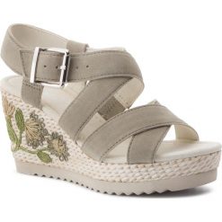 Espadryle GABOR - 25.793.18 Schilf (Flower). Szare sandały damskie marki Gabor, bez wzorów, z materiału. Za 449.00 zł.