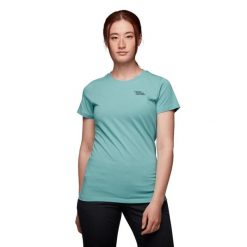 Koszulka turystyczna damska Black Diamond Desert To Mountain T-shirt. Zielone koszulki sportowe damskie Black Diamond, l, bez wzorów, bez kołnierzyka, bez ramiączek, trekkingowe. Za 112.99 zł.