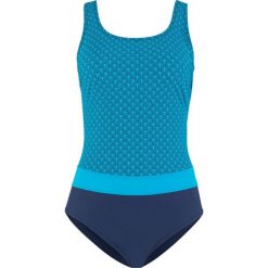 Kostium kąpielowy wyszczuplający bonprix niebiesko-turkusowy. Niebieskie kostiumy jednoczęściowe damskie bonprix. Za 109.99 zł.