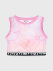 Guess Top J3RI02 MC01P Różowy Slim Fit. Czerwone t-shirty i topy dla dziewczynek Guess, z aplikacjami, z syntetyku, bez ramiączek. Za 189.99 zł.
