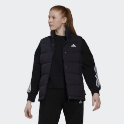 Bezrękawnik Sportowy Damski Adidas Helionic Down. Czarne kurtki damskie Adidas, m, bez wzorów, bez kaptura. Za 569.99 zł.