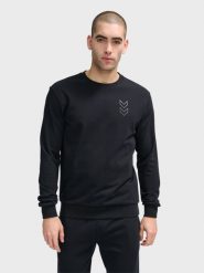 Bluza Hummel Active. Czarne bluzy męskie Hummel, l, bez wzorów, z bawełny, bez kaptura. Za 154.65 zł.