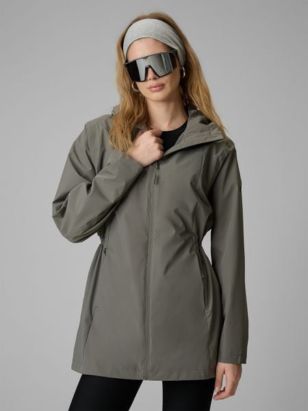 4F Parka przejściowa membrana 5000 damska - khaki M. Brązowe kurtki damskie 4f, m, bez wzorów, ze skóry, bez kaptura. W wyprzedaży za 299.99 zł.