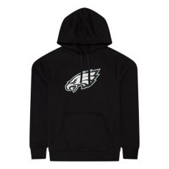 Bluza z kapturem Eagles NFL. Czarne bluzy męskie New Era, m, bez wzorów, z bawełny, z kapturem. Za 186.50 zł.