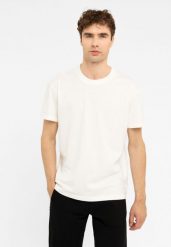 T-shirt bawełniany, Comfort Fit, T-GROL. Brązowe t-shirty męskie Volcano, m, bez wzorów, z bawełny, bez kołnierzyka. Za 59.99 zł.