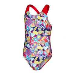 Dziewczęcy Jednoczęściowy Kostium Kąpielowy Digital Splashback. Czerwone stroje kąpielowe dla dziewczynek Speedo, bez wzorów, z materiału. Za 168.99 zł.