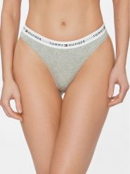 Tommy Hilfiger Stringi UW0UW03835 Szary. Szare stringi damskie Tommy Hilfiger, xl, bez wzorów, z bawełny. Za 59.99 zł.