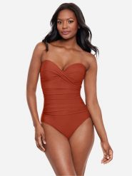 Miraclesuit Strój kąpielowy Madrid 6516657 Pomarańczowy. Brązowe kostiumy jednoczęściowe damskie Miraclesuit, bez wzorów, z syntetyku. Za 599.99 zł.