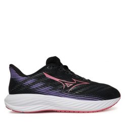 Buty do biegania Mizuno. Czarne obuwie sportowe damskie Mizuno, bez wzorów, do biegania. Za 199.99 zł.