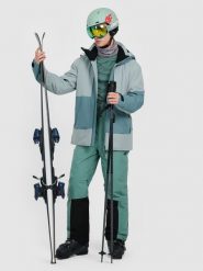 4F Spodnie narciarskie z szelkami membrana Dermizax 20000 męskie - oliwkowe XL. Brązowe spodnie snowboardowe męskie 4f, m, bez wzorów, narciarskie, Dermizax. Za 999.99 zł.