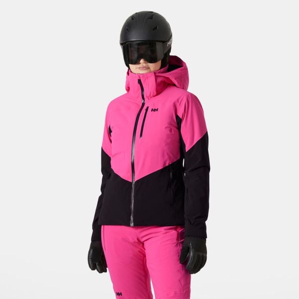Damska kurtka narciarska Helly Hansen Alphelia. Czerwone kurtki snowboardowe damskie Helly Hansen, bez wzorów, bez kaptura, narciarskie. W wyprzedaży za 1,669.50 zł.