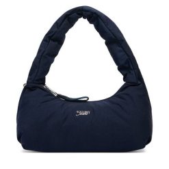 Torebka Tommy Jeans. Niebieskie torebki do ręki damskie Tommy Jeans, bez wzorów, z jeansu, klasyczne, bez dodatków. Za 369.99 zł.