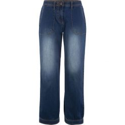 Dżinsy, bardzo szerokie bonprix ciemny denim. Jeansy damskie marki bonprix. Za 139.99 zł.