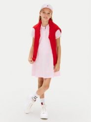 Tommy Hilfiger Sukienka letnia Essential KG0KG08342 Różowy jasny Regular Fit. Czerwone sukienki dla dziewczynek Tommy Hilfiger, na lato, bez wzorów, z bawełny, bez ramiączek. Za 269.99 zł.