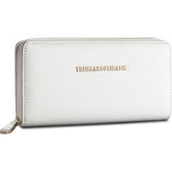 Duży Portfel Damski TRUSSARDI JEANS - Aspen 75W00015 W001. Białe portfele damskie TRUSSARDI JEANS, z jeansu. W wyprzedaży za 239.00 zł.