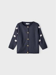 NAME IT Kardigan 13212003 Granatowy Regular Fit. Niebieskie swetry dla dziewczynek Name it, bez wzorów, z syntetyku, bez kołnierzyka, bez ramiączek, bez kaptura. Za 239.99 zł.