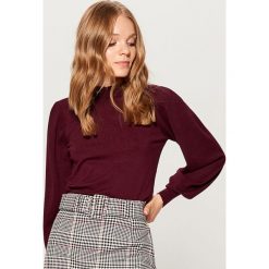 Sweter z bufiastymi rękawami - Bordowy. Czerwone swetry damskie Mohito. Za 99.99 zł.