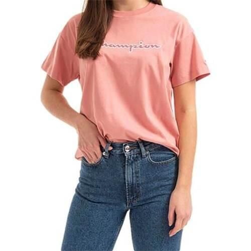 Koszulka sportowa damska Champion 115351PS092. Czerwone koszulki sportowe damskie Champion, xs, bez wzorów, z bawełny, bez kołnierzyka, bez ramiączek. W wyprzedaży za 96.00 zł.