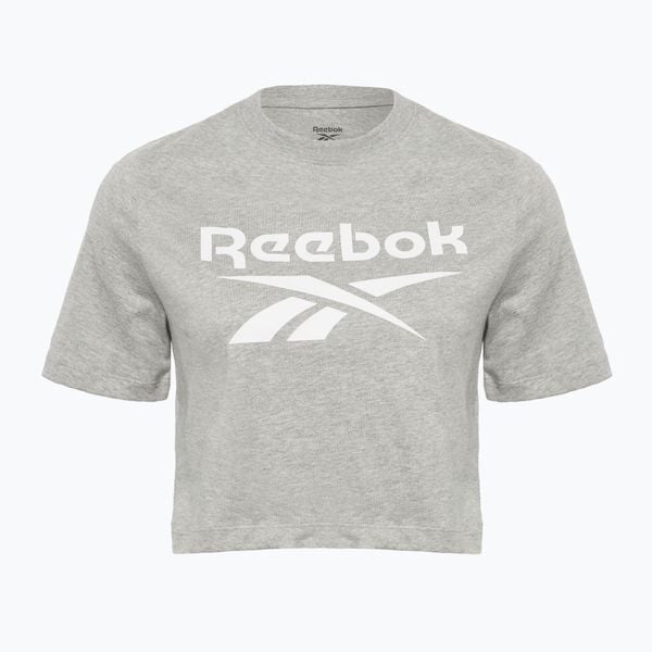 Koszulka Reebok Identity Big Logo Crop Tee. Szare koszulki sportowe damskie REEBOK FITNESS, xs, bez wzorów, z materiału, eleganckie, bez kołnierzyka. Za 66.99 zł.