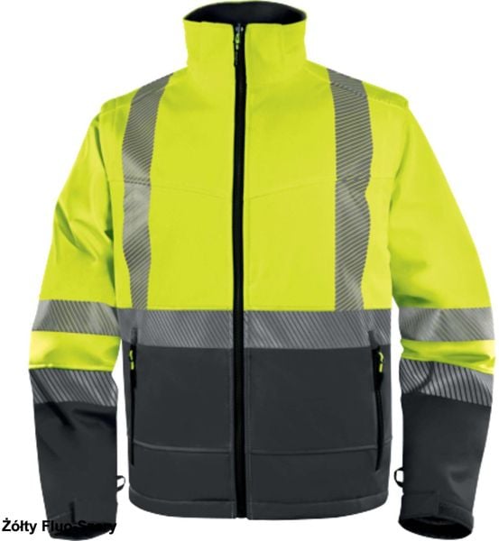 Delta Plus FAST BLUZA SOFTSHELL Z poliesteru i elastanu, 3 warstwy laminowane - żółty fluorescencyjny-szary 2XL. Szare bluzy męskie DELTA PLUS, m, bez wzorów, z elastanu, bez kaptura. Za 293.80 zł.