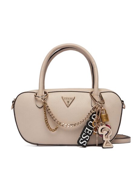 Guess Torebka Davina HWBG98 99050 Beżowy. Brązowe torebki do ręki damskie Guess, z aplikacjami, ze skóry, bez dodatków. Za 589.99 zł.