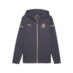 Om casuals 2023/24 bluza dresowa z kapturem. Brązowe bluzy sportowe męskie Puma, bez wzorów, z bawełny, do piłki nożnej. W wyprzedaży za 276.10 zł.