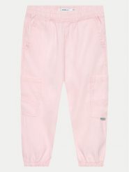 NAME IT Joggery Bella 13224661 Różowy Regular Fit. Czerwone spodnie materiałowe dla dziewczynek Name it, bez wzorów, z materiału. Za 69.99 zł.