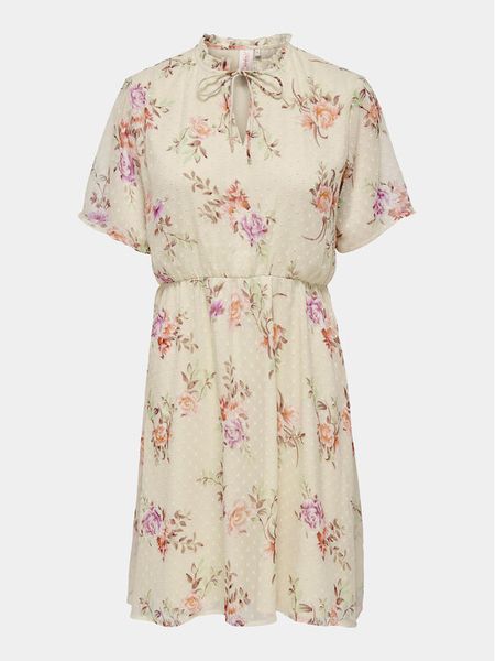 ONLY Sukienka codzienna Aida 15319705 Écru Regular Fit. Sukienki damskie Only, na co dzień, l, bez wzorów, z syntetyku, bez kołnierzyka, bez ramiączek, proste. Za 129.99 zł.