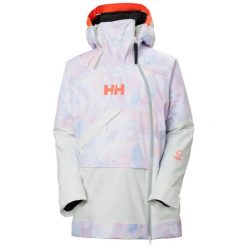 Damska kurtka narciarska Helly Hansen Powchaser Asym. Fioletowe kurtki snowboardowe damskie Helly Hansen, bez wzorów, bez kaptura, narciarskie. Za 1,375.00 zł.