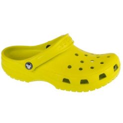 Klapki Crocs Classic 10001-312 zielone. Zielone klapki damskie bez wzorów, casualowe, bez obcasa. Za 311.70 zł.