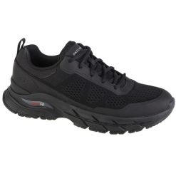 Buty do chodzenia męskie, Skechers Arch Fit Baxter - Pendroy. Czarne buty sportowe męskie Skechers, bez zapięcia, trekkingowe. Za 349.99 zł.